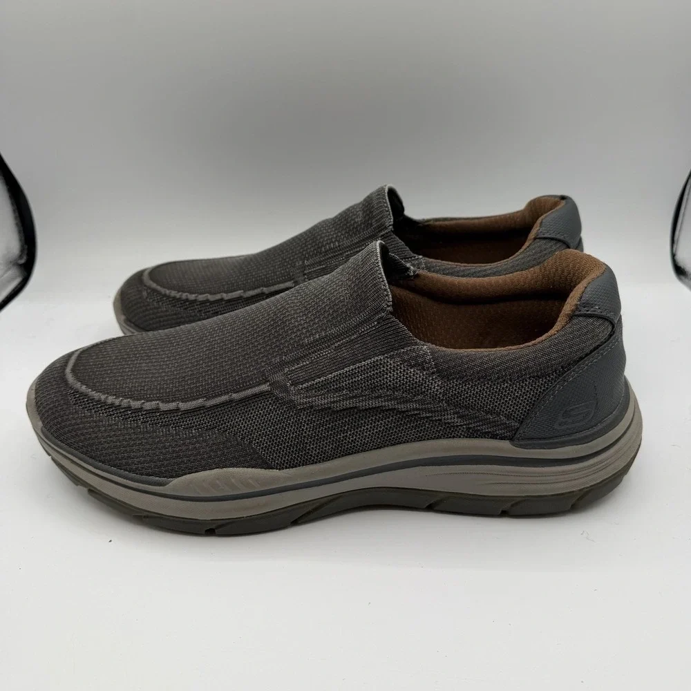 Skechers Expected 2.0 Cowen Shoes Mens‎ 13 Black Slip On Comfort Loafers 204478